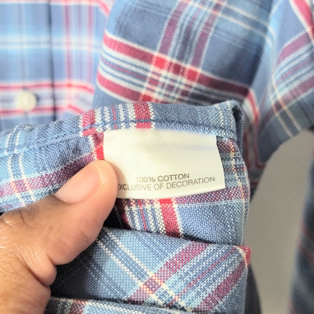 Daniel Cremieux Classics Slim Fit Blue Plaid Shirt - Picture 7 of 10